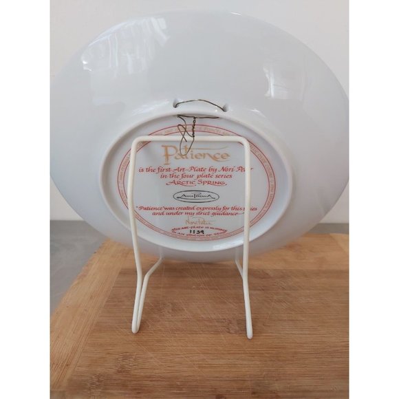 Vintage Nori Peter Arctic Spring Series Ceramic Plate 'Patience', Wall decor,... - Picture 4 of 4